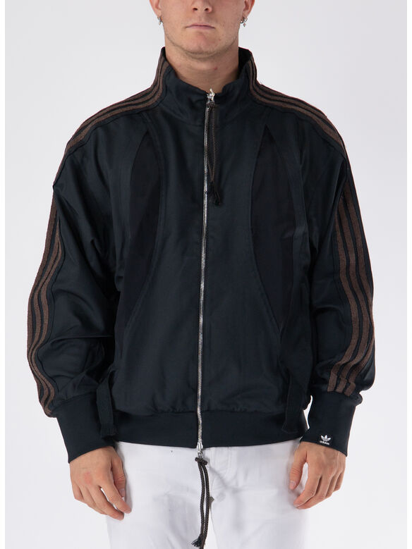 FELPA FULL ZIP SFTM, BLACK/BRWON, medium