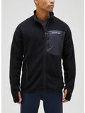 FELPA FULL ZIP IN PILE, BLACK, thumb