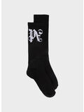 CALZINI MONOGRAM, 1001 BLACK WHITE, thumb