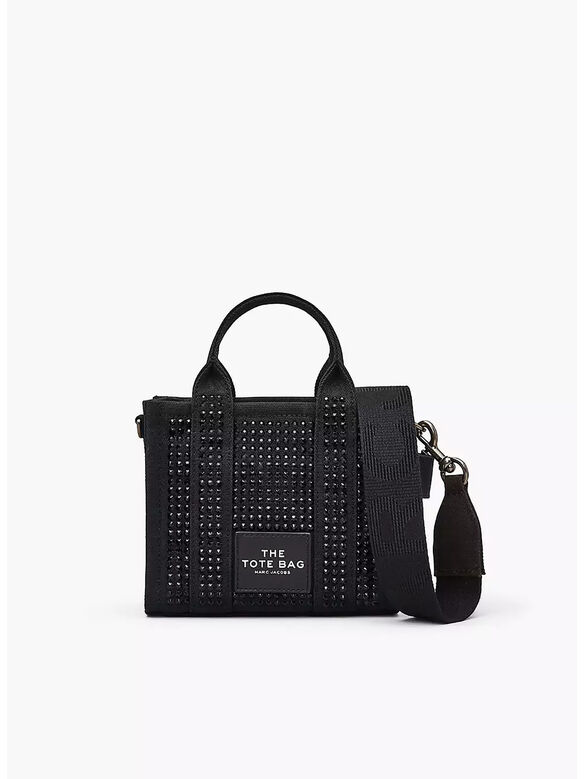 BORSA TOTE THE CRYSTAL CANVAS, 008 BLACK CRYSTAL, medium