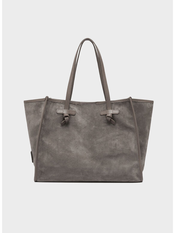 BORSA TOTE IN PELLE, 9210 LIGHT GREY, medium