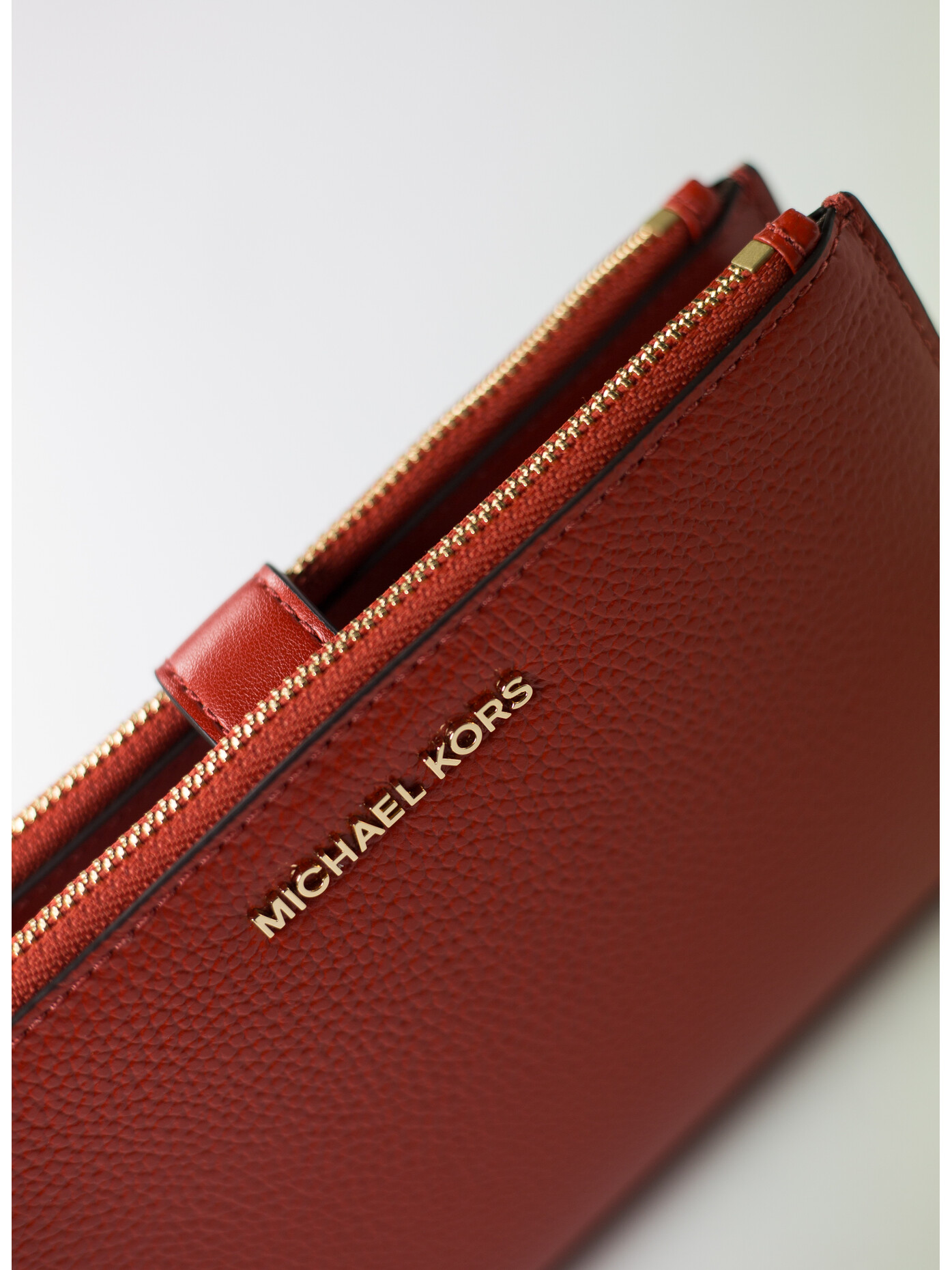 MICHAEL DI MICHAEL KORS PORTAFOGLI DOPPIO ZIP WRISTLET JET SET Rosso Donna