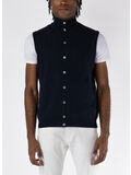 GILET CON COLLO A V, 891 BLU NOTTE, thumb