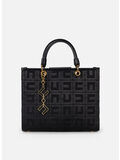 BORSA TOTE CON MONOGRAMMA, 110 NERO, thumb