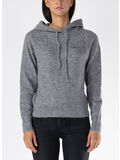 MAGLIONE HOODIE CON LOGO RICAMATO, 00254G GRIGIO SCURO, thumb