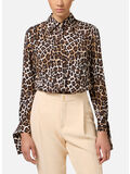 CAMICIA IN GEORGETTE ANIMALIER CON POLSINI A NASTRO, B85 ANIMALIER, thumb