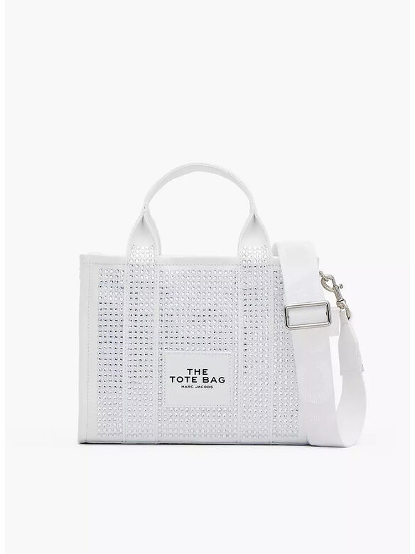 BORSA TOTE THE CRYSTAL CANVAS SMALL, 103 WHITE CRYSTAL, medium