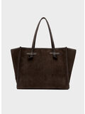 BORSA TOTE IN PELLE, 2196 CHOCOLATE, thumb