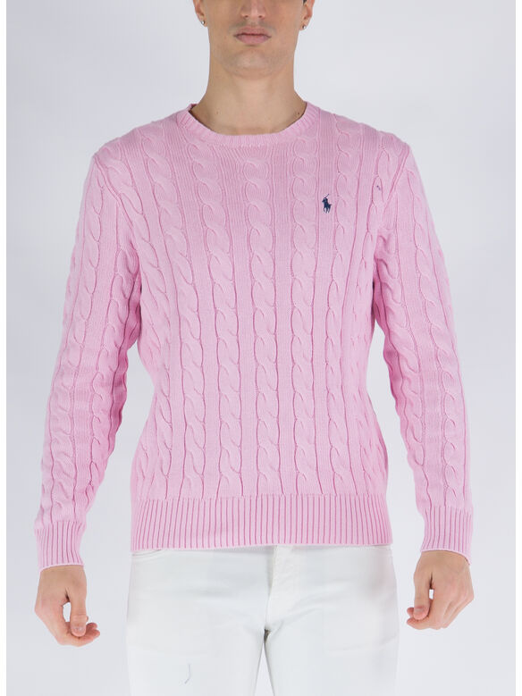 MAGLIONE A TRECCIA, CARMEL PINK, medium