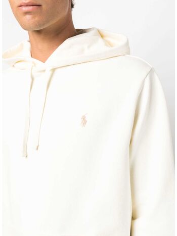 FELPA HOODIE CON LOGO RICAMATO, , small