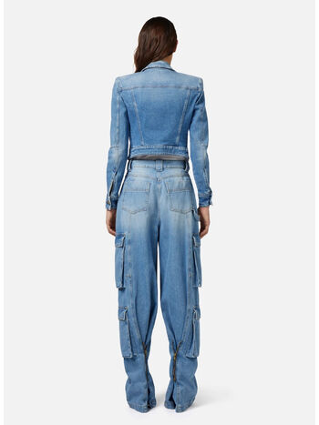 GIACCA CROPPED IN DENIM, 192, small