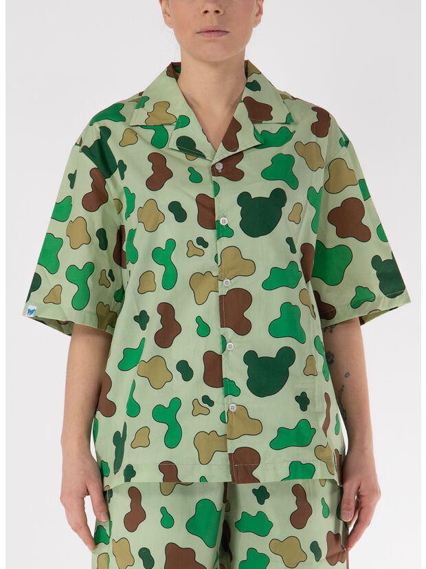 CAMICIA CAMO IN POPELINE UNISEX, , large