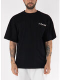 T-SHIRT GIROCOLLO CON LOGO STAMPATO UNISEX, 110 BLACK, thumb