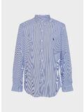 CAMICIA A RIGHE CON LOGO, 2866 BLUE/WHITE HAIR, thumb